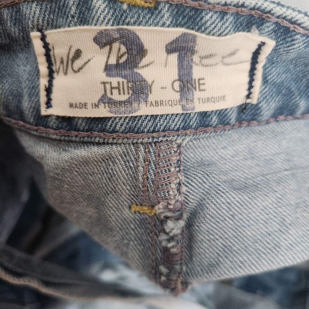 We The Free June Shortalls Overalls In Moonbeam - Picture 4 of 5